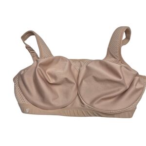 Glamorise High Impact Underwire Sport Bra Tan Nude Size 36DD